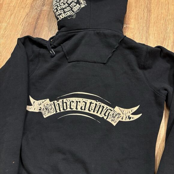 Vintage Y2K Volcom Hoodie Full Zip Sweatshirt Womens Large Sherpa Lined Skater - Picture 5 of 7